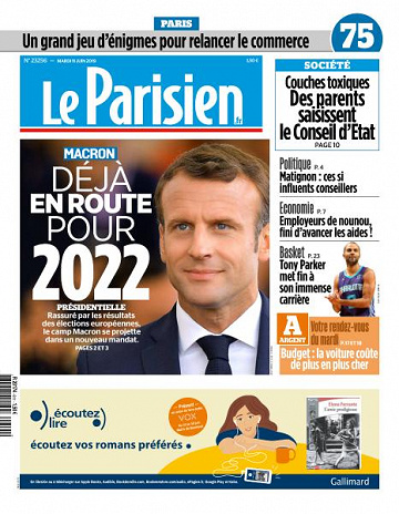 Le Parisien du Mardi 11 Juin 2019