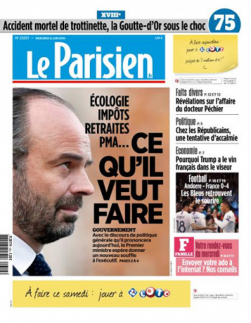 Le Parisien du Mercredi 12 Juin 2019