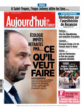 Aujourd’hui en France du Mercredi 12 Juin 2019