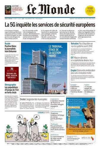 Le Monde du Jeudi 13 Juin 2019