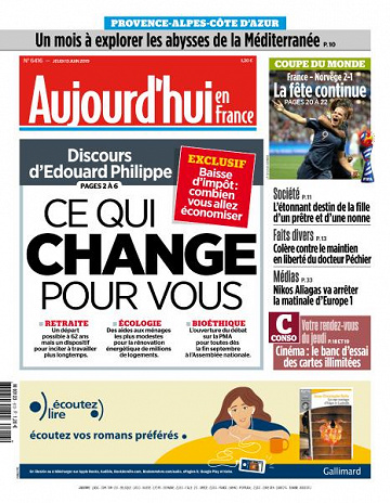 Aujourd’hui en France du Jeudi 13 Juin 2019