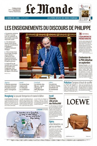 Le Monde du Vendredi 14 Juin 2019