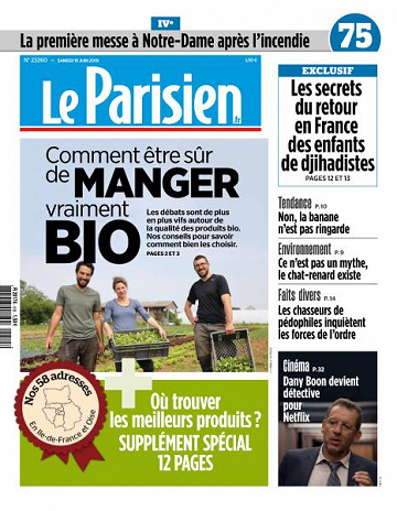 Le Parisien du Samedi 15 Juin 2019