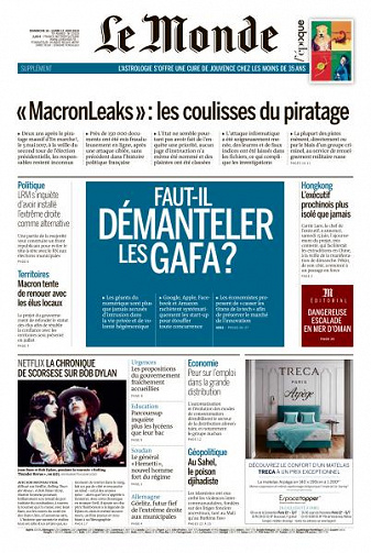 Le Monde du Dimanche 16 et Lundi 17 Juin 2019