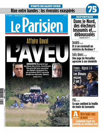 Le Parisien du Mardi 18 Juin 2019