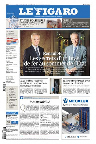 Le FIgaro du Mercredi 19 Juin 2019