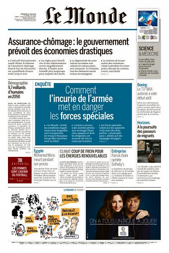 Le Monde du Mercredi 19 Juin 2019