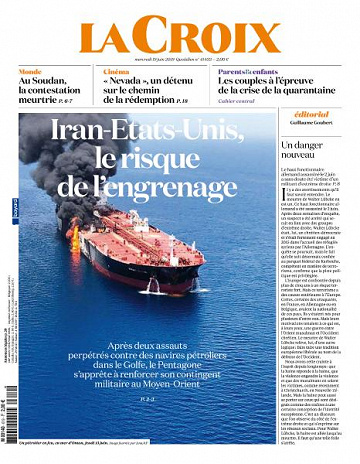 La Croix du Mercredi 19 Juin 2019