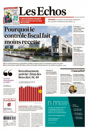 Les Echos du Jeudi 20 Juin 2019