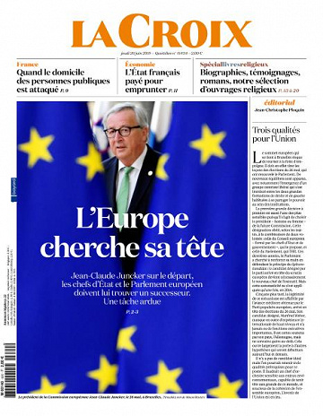 La Croix du Jeudi 20 Juin 2019