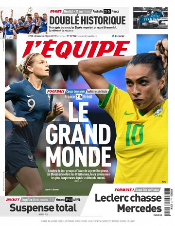 L’equipe du Dimanche 23 Juin 2019