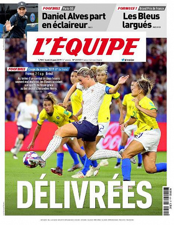 L’equipe du Lundi 24 Juin 2019