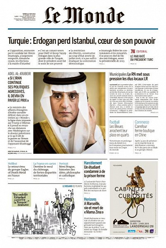 Le Monde du Mardi 25 Juin 2019
