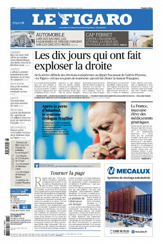 Le Figaro du Mardi 25 Juin 2019