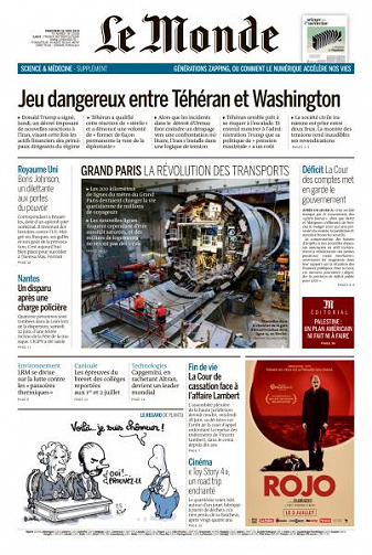 Le Monde du Mercredi 26 Juin 2019