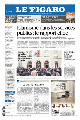 Le Figaro du Mercredi 26 Juin 2019