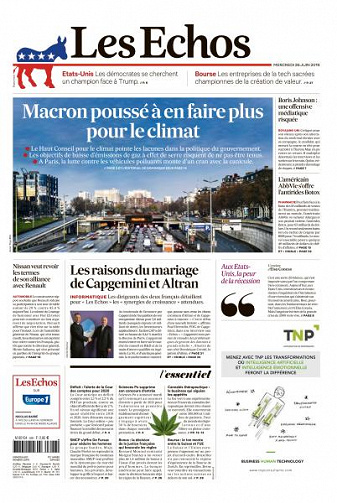 Les Echos du Mercredi 26 Juin 2019