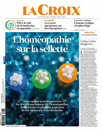 La Croix du Mercredi 26 Juin 2019