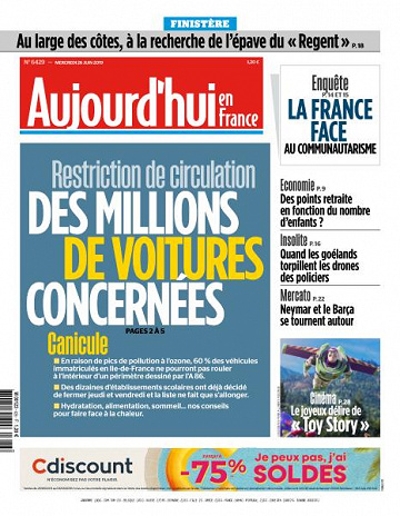 Aujourd’hui en France du Mercredi 26 Juin 2019