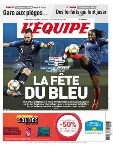 L’equipe du Jeudi 27 Juin 2019