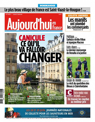 Aujourd’hui en France du Jeudi 27 Juin 2019