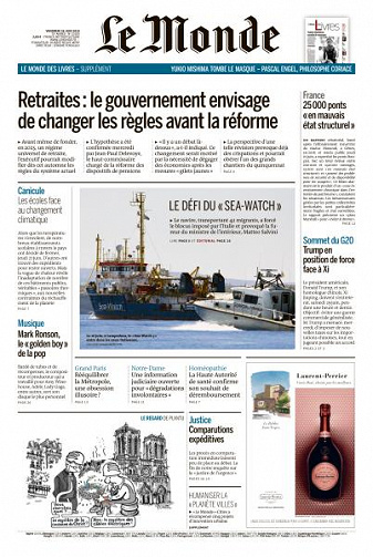 Le Monde du Vendredi 28 Juin 2019