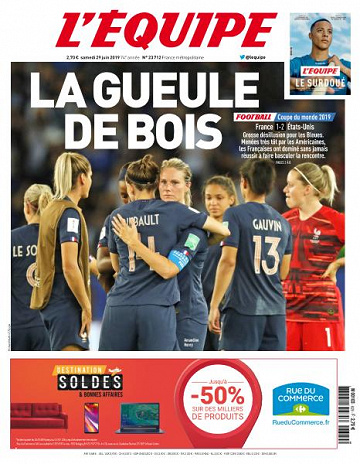 L’equipe du Samedi 29 Juin 2019