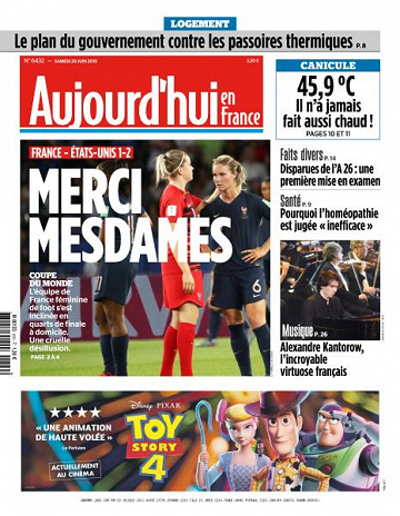 Aujourd’hui en France du Samedi 29 Juin 2019