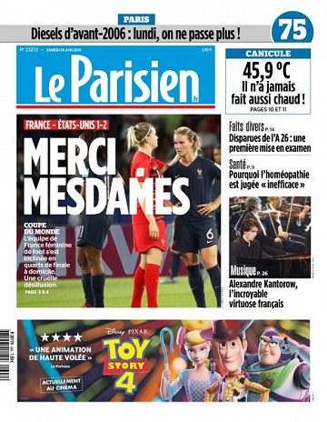 Le Parisien du Samedi 29 Juin 2019