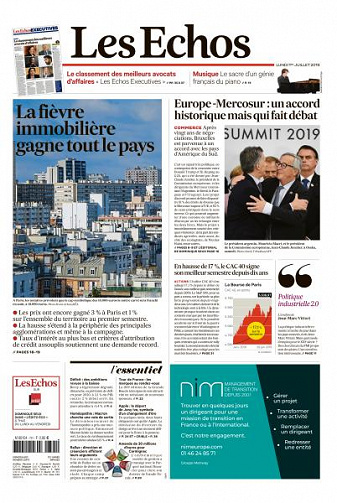 Les Echos du Lundi 1er Juillet 2019