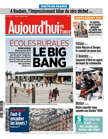 Aujourd’hui en France du Lundi 1er Juillet 2019