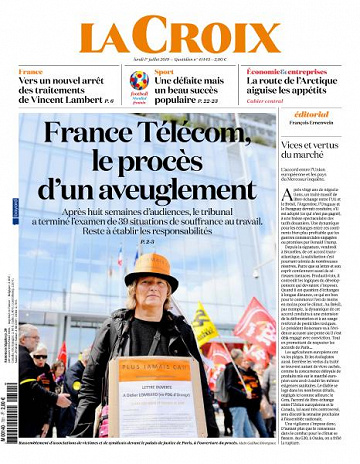 La Croix du Lundi 1er Juillet 2019