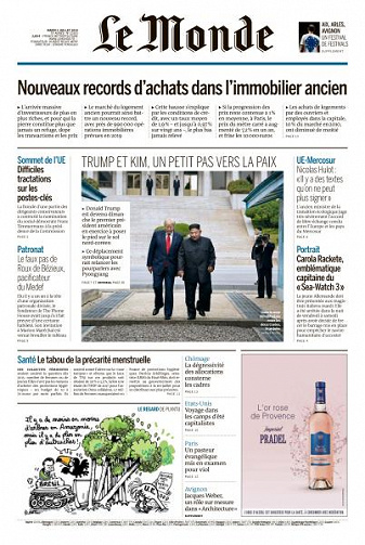 Le Monde du Mardi 2 Juillet 2019