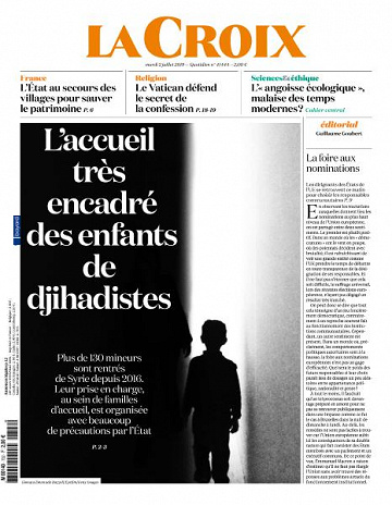 La Croix du Mardi 2 Juillet 2019