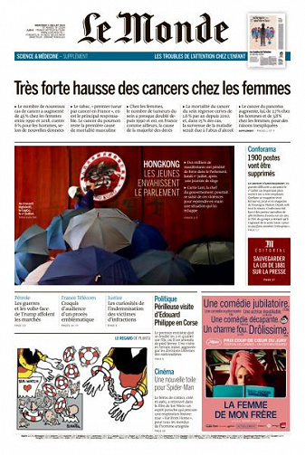 Le Monde du Mercredi 3 Juillet 2019