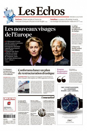 Les Echos du Mercredi 3 Juillet 2019