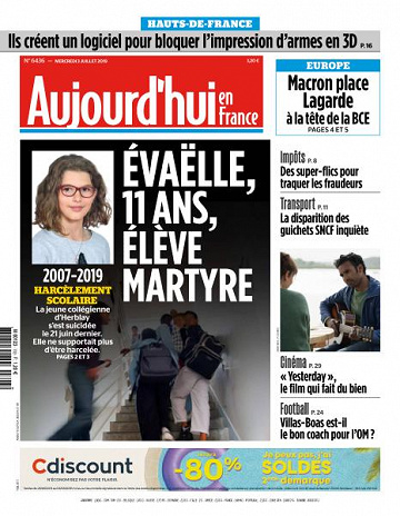 Aujourd’hui en France du Mercredi 3 Juillet 2019