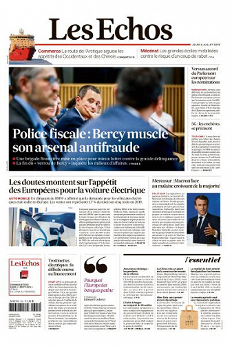Les Echos du Jeudi 4 Juillet 2019