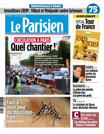Le Parisien du Jeudi 4 Juillet 2019