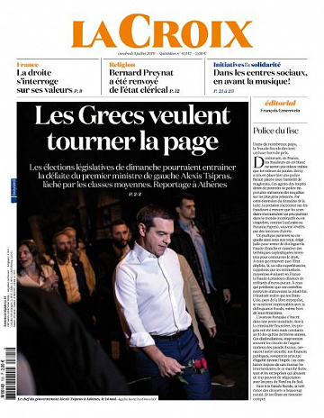 La Croix du Vendredi 5 Juillet 2019