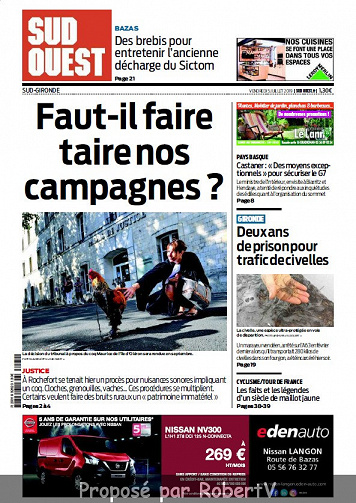 Sud Ouest Sud-Gironde - Vendredi 5 Juillet 2019