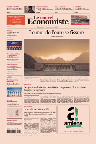 Le nouvel Économiste du Vendredi 5 Juillet 2019