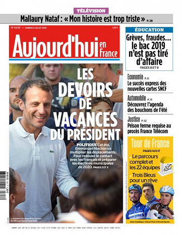 Aujourd’hui en France du Samedi 6 Juillet 2019