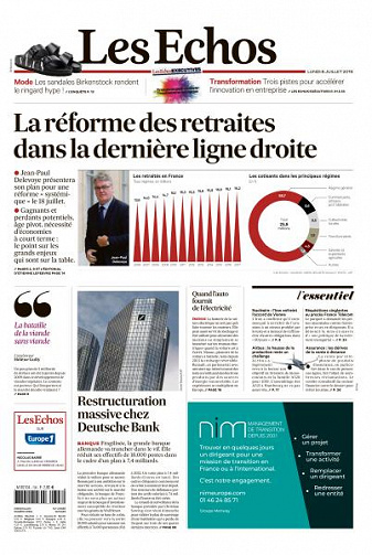 Les Echos du Lundi 8 Juillet 2019