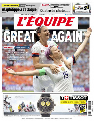 L’equipe du Lundi 8 Juillet 2019