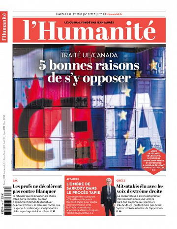 L’Humanite du Mardi 9 Juillet 2019