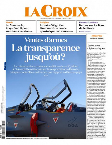 La Croix du Mercredi 10 Juillet 2019
