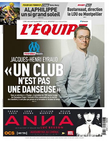 L’equipe du Mercredi 10 Juillet 2019