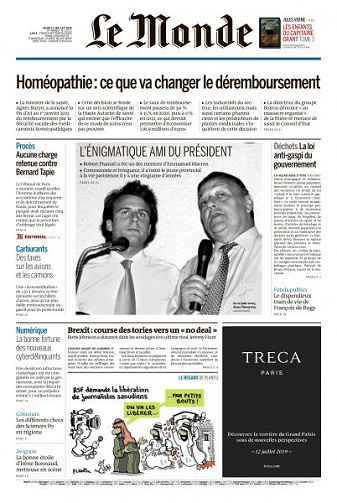 Le Monde du Jeudi 11 Juillet 2019