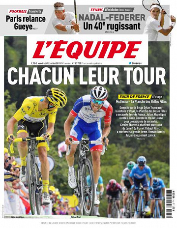 L’equipe du Vendredi 12 Juillet 2019